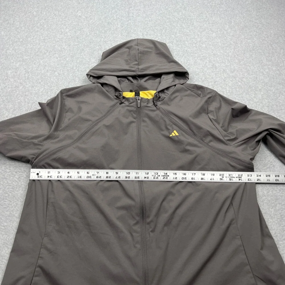 Adidas Ultimate365 Convertible Jacket Mens‎ XXL Gray Full Zip Hooded Windbreaker